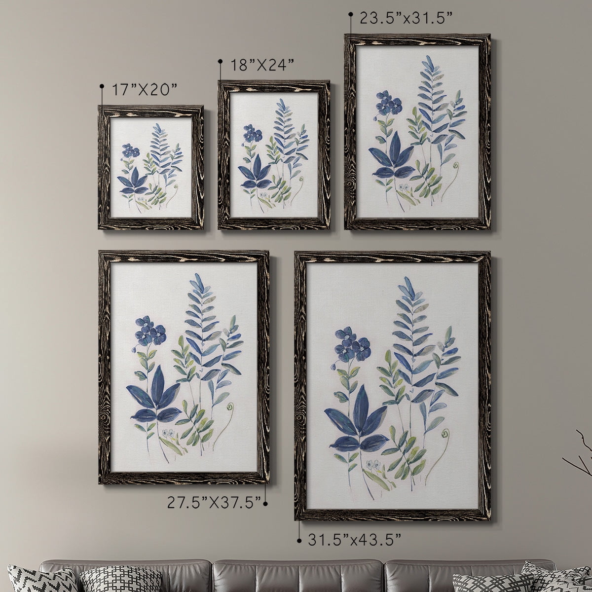 Fern Study I - Premium Framed Canvas 2 Piece Set - Ready to Hang