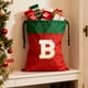 thumbnail image 4 of Bolsa de regalo navideña con cordón, 26 letras, poliéster rojo, 30 x 38 cm | Bolsa reutilizable para dulces navideños, pequeña bolsa para envolver regalos, organizador de decoración festiva, 4 of 6