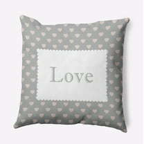 18" x 18" Simply Daisy Love Polyester Accent Pillow, Lunar Qty 1