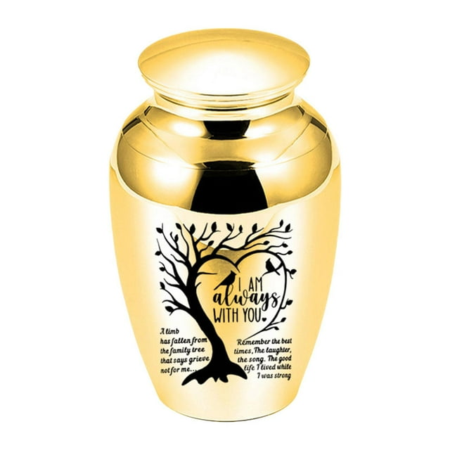Urnas de cremación para mascotas conmemorativas, animales pequeños, conejos, gatitos, perros, mini urnas de recuerdo. Dorado