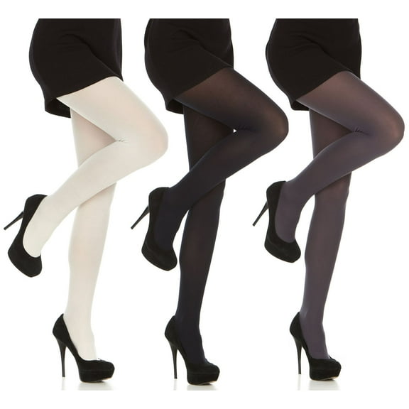 Womens Pantyhose - Tights For Women - Plus Size Control Top Pantyhose, Ladies Tights, Regular and Plus Sizes (3 Pack)