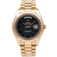 thumbnail image 1 of Pre-Owned Rolex Day-Date II 41MM 218235 Black Arabic Dial Fluted Bezel 18K Rose Gold President Bracelet, 1 of 9