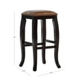 thumbnail image 5 of Linon San Francisco Square 30" Backless Bar Stool, Wenge/Caramel Faux Leather, 5 of 6