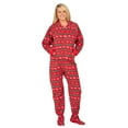 thumbnail image 3 of Footed Pajamas - Nordic Christmas Adult Hoodie Fleece One Piece - Adult - Medium Plus/Wide (Fits 5'8 - 5'11"), 3 of 5