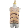 thumbnail image 2 of Lush Cropped Mesh Inset Multi Aztec Printed Top With Scalloped Button Down Back, 2 of 4