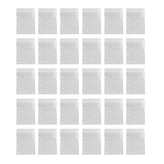 Raindrops White Plastic Treat Bags for Party Favor and Food Packing Suitable for Cookies Candies Storage 3 Sizes Available