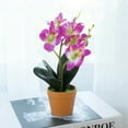 thumbnail image 3 of Artificial Flower Butterfly Orchid Pot Bonsai Garden Home Wedding Party Decor, 3 of 7