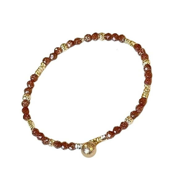 lanema Fashionable Adjustable Gemstones Beaded Bracelet Stylish Accessory for Women Everyday Wear Jewelry Birthday