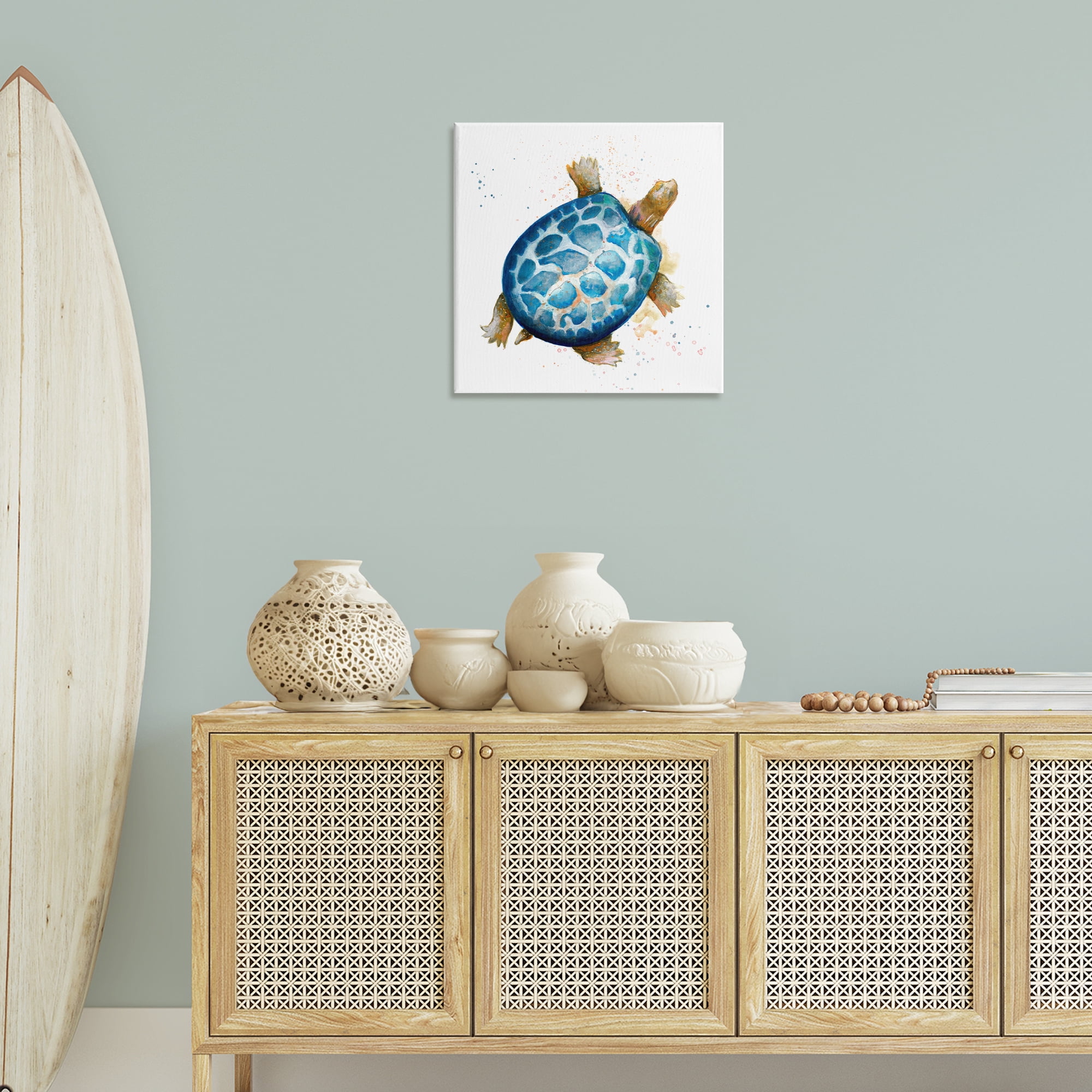 Stupell Industries Modern Speckled Turtle Animals & Insects Painting Gallery Wrapped Canvas Art Print Wall Art, 24 x 24