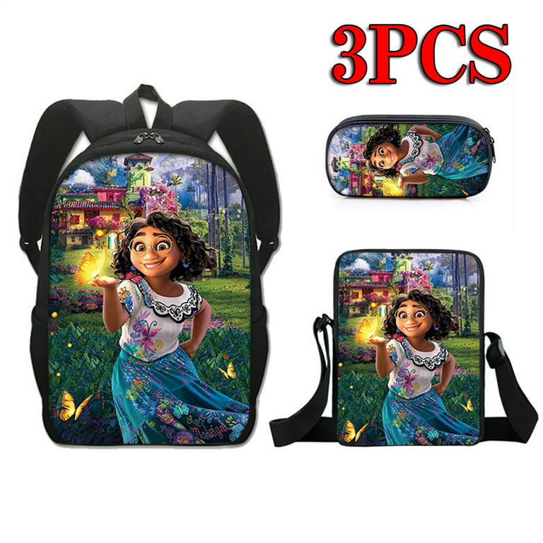 Encanto Mirabel Printing Backpack Student Shoulder Bag with Pencil Case 3Pcs/Set, for Back to School Christmas Gifts (#14)
