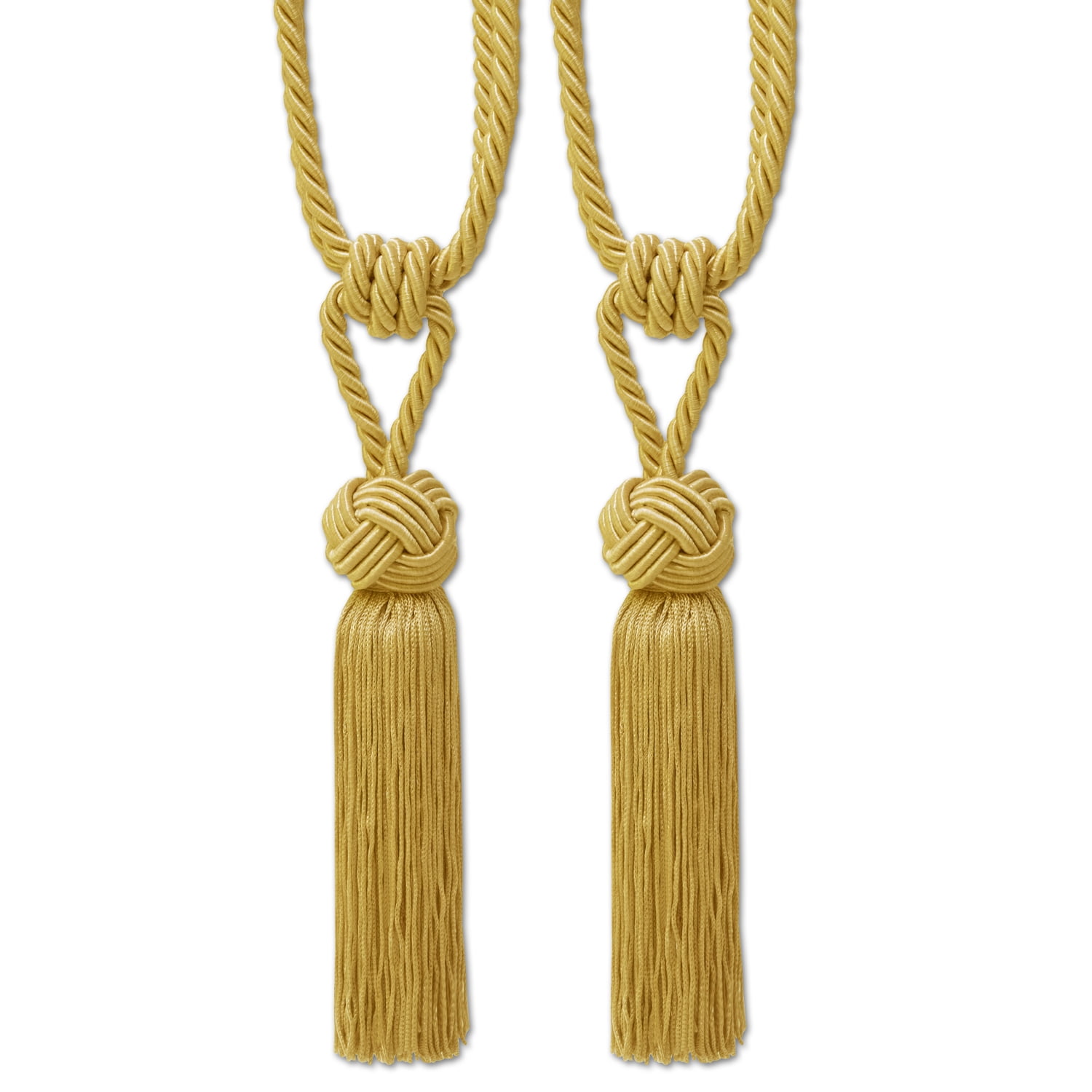 Decorative Braided Knot Rope Tassel Curtain Holdback Tieback 2 Pack