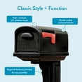 thumbnail image 6 of Architectural Mailboxes Classic Plastic, Medium, Mailbox and Post Kit in Black, 6 of 13
