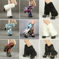 thumbnail image 3 of Women's Leopard Print Fuzzy Leg Warmers Punk Long Boot Cuffs Socks, 3 of 3