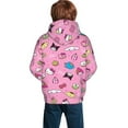 thumbnail image 5 of Sanrio Kuromi Kids' Hoodie 3d Print Sweatshirt Soft Pullover Hooded With Big Pockets Fans Gifts For Boys Or Girls X-Large, 5 of 7