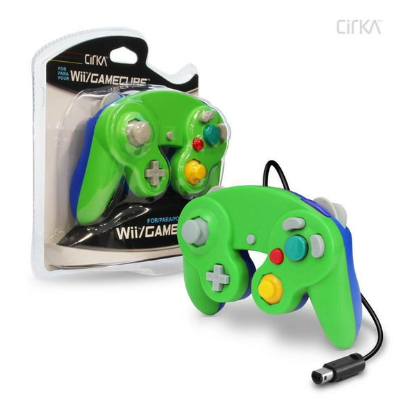 Manette filaire Hyperkin CirKa pour GameCube®/Wii® (vert/bleu)
