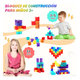 thumbnail image 3 of 96pzs Bloques Construccion Magnéticos Juguetes Niños Regalos Xtellar multicolor, 3 of 4