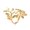 Gold, variant on Gold-Tone Stainless Steel Wide Band Leaf Shiny Adjustable Open Cuff Ring Gold R149