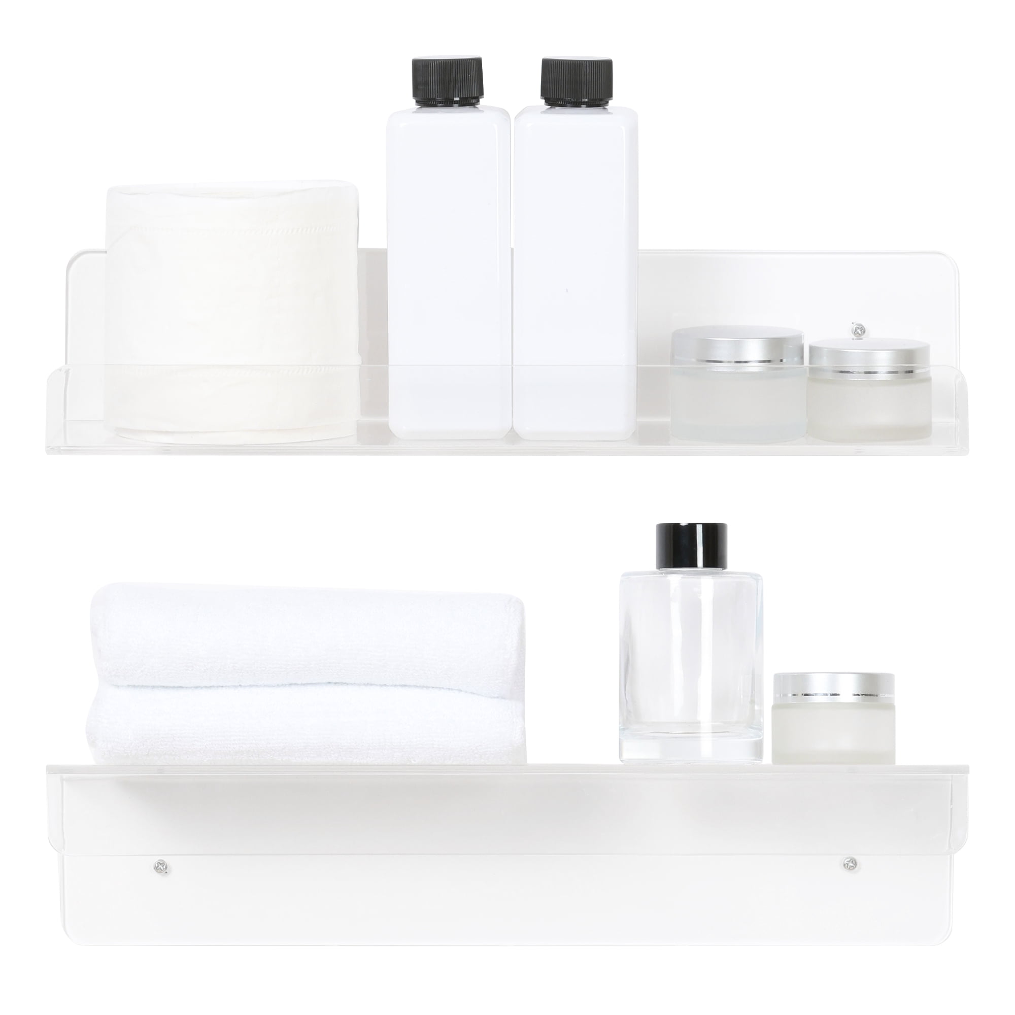 Unique Bargains Acrylic Floating Shelves for Wall Clear Acrylic Shelves Wall Display Shelf Clear 3