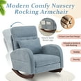 thumbnail image 6 of Ktaxon Rocking Accent Chair Glider Reading Chair Comfy Chenille Upholstered Single Sofa Rocker for Living Room, Nursery, Bedroom Light Blue, 6 of 9