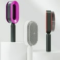 thumbnail image 3 of Cushion Hair Brush Self Cleaning Scalp Massage Rounded Comb Teeth Hair Comb for Women Long Hair, 3 of 7