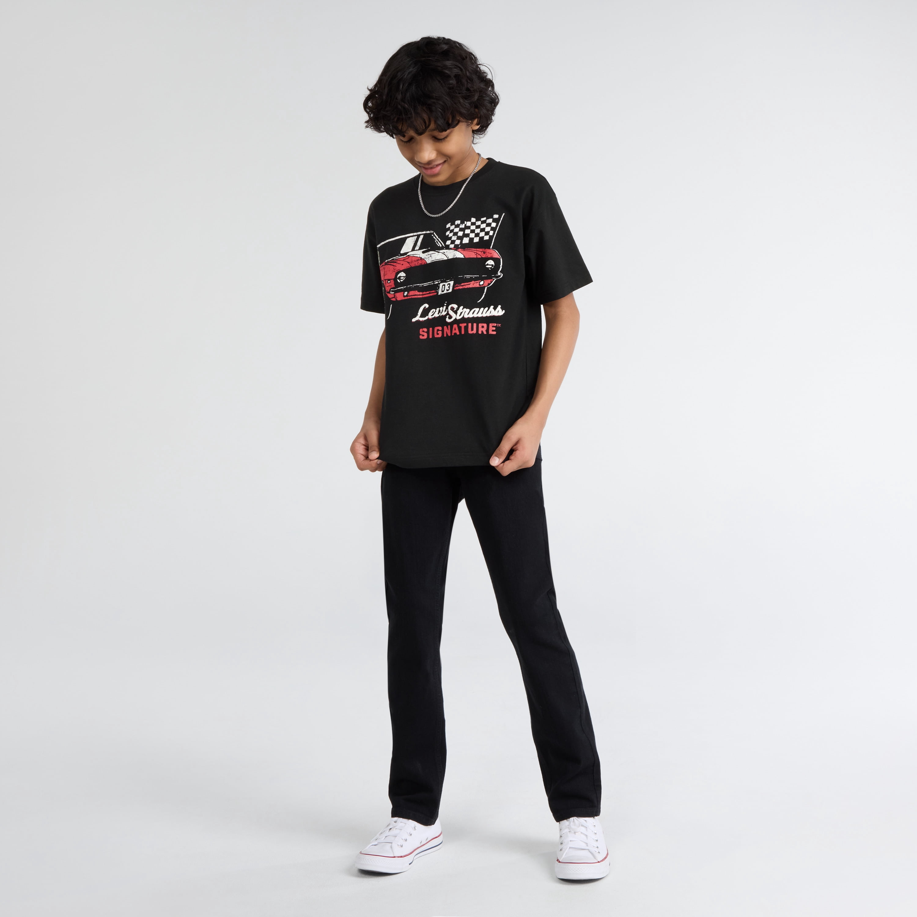 Levi Strauss Signature Boys Short Sleeve Graphic Tee, Sizes 4-18