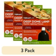 (3 pack) Vibrant Life Terrarium 5.5" Deep Dome Lamp with On/Off Switch for Reptiles