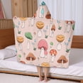 thumbnail image 5 of Pink Mushroom Cartoon Light Pattern Hooded Bath Towel，50"x30" for Ages 3 To 12 Kids, Quick Dry Lightweight Soft Microfiber Hood Beach Towel Cover Up for Kids, 5 of 7