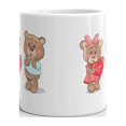 thumbnail image 3 of I Love You Pair of Soft Fluffy Teddies Holds Heart Coffee Tea Ceramic Mug Office Work Cup Gift 15 oz, 3 of 3