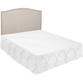 thumbnail image 2 of Luxurious Pinch Pleated Bed Skirt, Easy Fit 22" Tailored Drop, Hotel Quality Pinch Pleated Bed Skirt - 100% Microfiber -Extra Soft & Wrinkle Free-Full/Queen Size-White Solid, 2 of 4