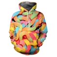 thumbnail image 3 of Sudadera con capucha con estampado 3D de caramelos coloridos para hombre y mujer, divertida personalidad, para niños, moda, manga larga, sudadera de calle, 3 of 5