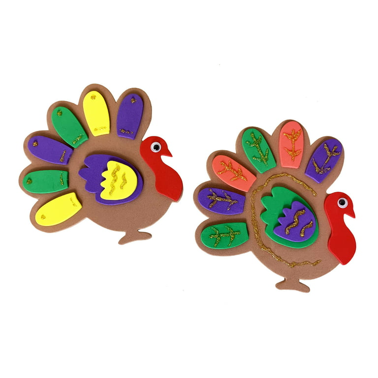 Thanksgiving crafts for kids :Thanksgiving craft with foam shapes – Fun  Littles