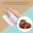 thumbnail image 4 of Prensa para hamburguesas Matsuzay acero inoxidable con mango de madera Cocina y Comedor Cuadrado, 4 of 6