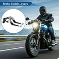 thumbnail image 2 of Unique Bargains Short Long Brake Clutch Levers for Yamaha YZF R1 99-01 6 Position Adjustable Motorcycle Handlebar Brake Lever Aluminum Alloy Black Handle Silver Tone, 2 of 6