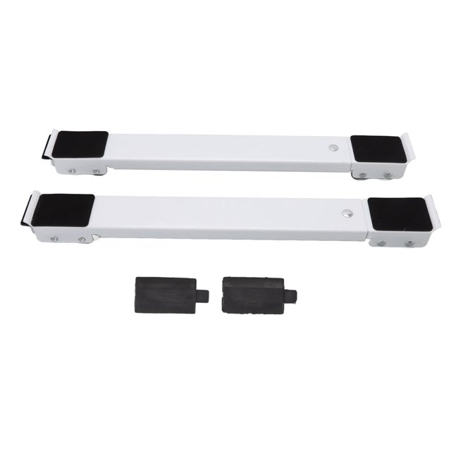 2 Pcs Rouleau d'Appareil Extensible Peut Supporter 300KG Support de Rouleau de Déplacement de Meubles Base Rétractable Réglable avec Roue Blanche Noire