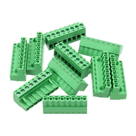 10PCS 8-Pin PCB Mount Screw Terminal Block Connectors 5.08mm/0.2inch Pitch