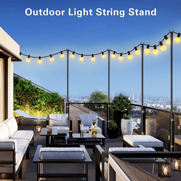 2 pcs string light pole