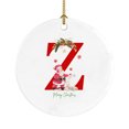 thumbnail image 3 of XWSHYW Decoraciones Navideñas Adorno Colgante Redondo de Acrílico con 26 Letras de Papá Noel para Coche, Accesorio para Colgar En Las Fiestas, 3 of 4