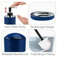 thumbnail image 5 of CERBIOR Bathroom Accessories Sets 6 Piece Bath Ensemble Includes Soap Dispenser, Toothbrush Holder, Toothbrush Cup, Soap Dish for Decorative Countertop and Housewarming Gift, Dark Blue, 5 of 9