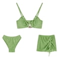 thumbnail image 6 of Summer Swimsuit Women's Sexy Bikini Set Holiday Style Sexy Split Swimsuit Cover Skirt Beach Women's Sexy Three Piece Set, 6 of 6