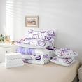 thumbnail image 5 of Erosebridal Eiffel Tower Bedding King Size,Romantic Paris Comforter Sets with Sheets,Dreamy Purple Butterfly Bedding Sets King Size For Princess,Super Cozy Room Decoration,7pcs, 5 of 6