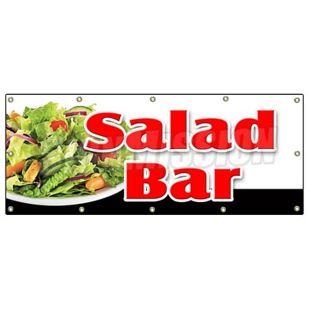 48"x120" SALAD BAR BANNER SIGN dressing restaurant buffet salad