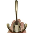 thumbnail image 6 of Three Prongs Coat Hooks Double Rustic Hooks for Garage Bronze, 6 of 6