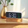 thumbnail image 2 of Unique Bargains Small Dual Alarm Clock for Bedrooma White Green, 2 of 6