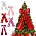 thumbnail image 7 of Christmas Tree topper, Holiday Decor, Large Red Satin Bow with Long Streamers, 117cm Extra Large Christmas Bow for Home, Party, Hotel, Club, Bar Decorations, 7 of 7
