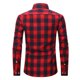 thumbnail image 3 of Blusa y camisa de manga larga con cuello vuelto para hombre, blusa informal a cuadros con botones y cuello vuelto, blusa de manga larga para hombre, 3 of 3