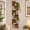 Brown-5Tie-MDF, variant on JIONEXA Floating Shelves, 5-Tier Corner Wall Shelf, MDF Floating Corner Bookshelf for Home, Office, Living Room, Bedroom, Bathroom,Room Decor, Black