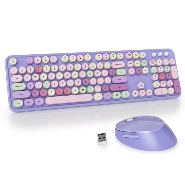 Combo de teclado y ratón Guffercty GTSP Wireless Purple