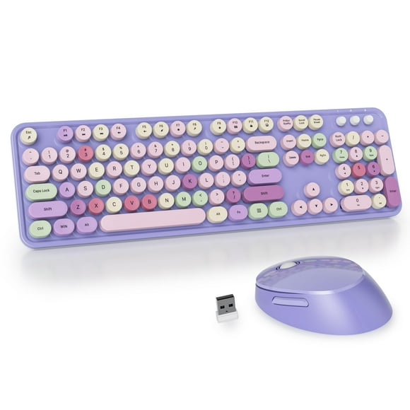 Combo de teclado y ratón Guffercty GTSP Wireless Purple