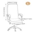 thumbnail image 3 of Computer  Chair Cover  Durable Zipper  Washable Removable Spandex Rotating  Chair Slipcovers Anti- Soft Desk Chair Seat  Pets, 3 of 7