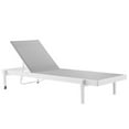 thumbnail image 2 of Modway Chaise Longue de Patio en Métal Aluminium Charleston, Blanc/gris, 2 of 9